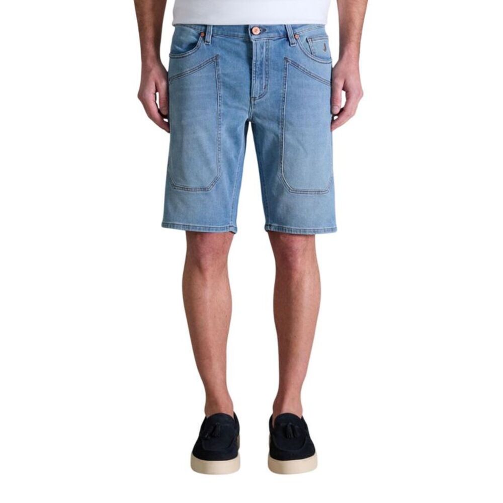 Jeckerson Light Blue Cotton Bermuda Men's Shorts